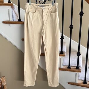 Athleta Cream Ankle Jeans Cropped Straight